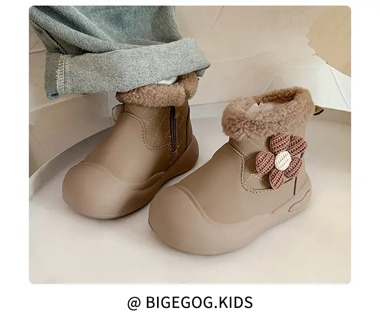 Winter Toddler Boots Velvet Soft Sole Snow Boots — feature 7