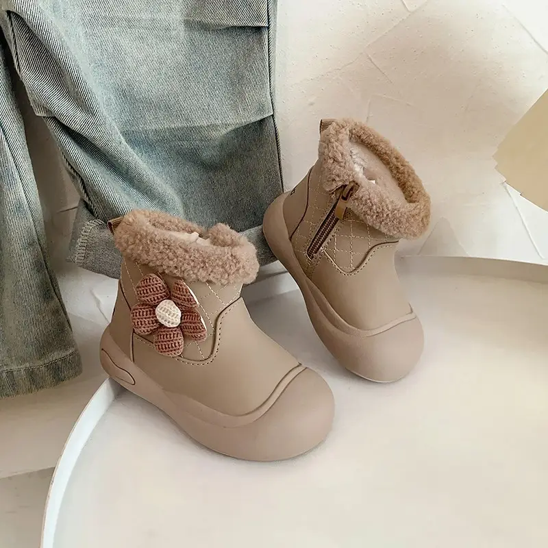 Winter Toddler Boots Velvet Soft Sole Snow Boots - Image 2