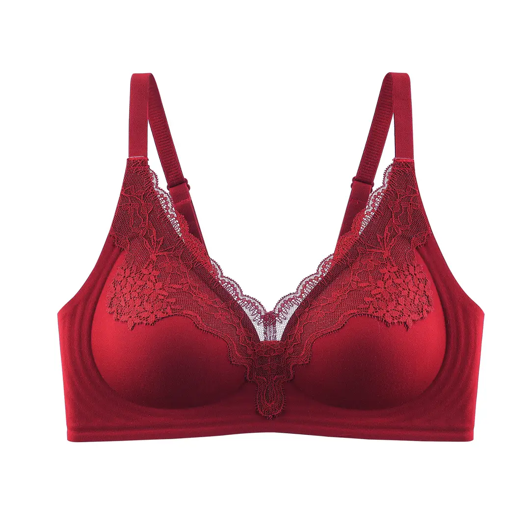 Autumn and Winter New Liquid Foundation Nude Seamless Intimates Women's Jelly Soft Support No Rims Super Soft Thin Bra Lace