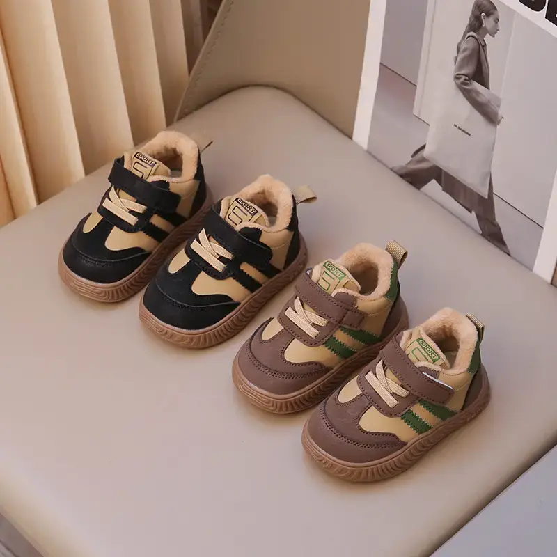 2025 Winter Velvet Toddler Shoes Warm Anti-Slip 1-2Y