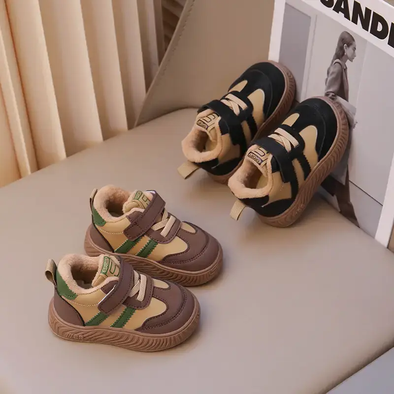 2025 Winter Velvet Toddler Shoes Warm Anti-Slip 1-2Y