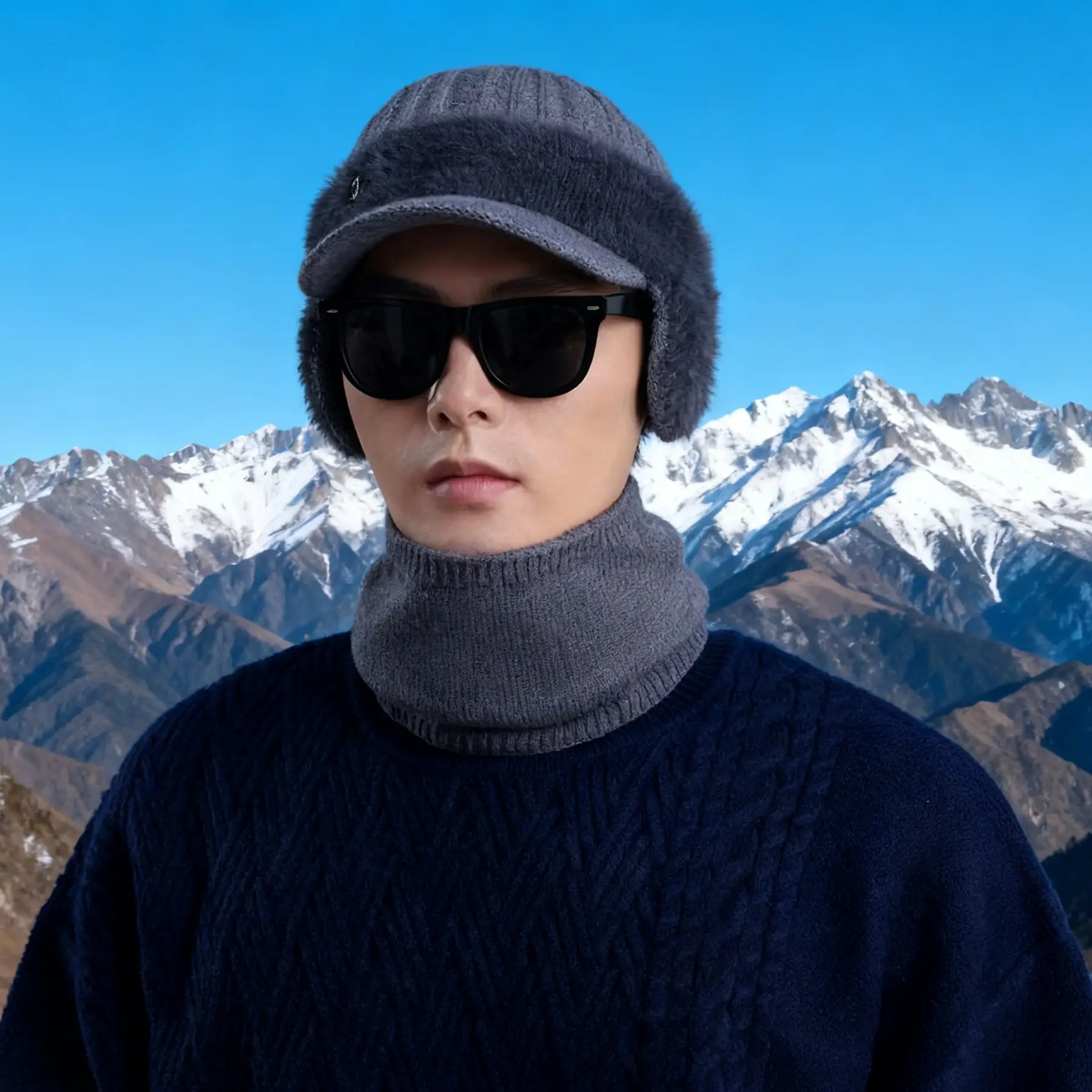 Wool Duckbill Cap with Warm Ear Protection for Winter — feature 10