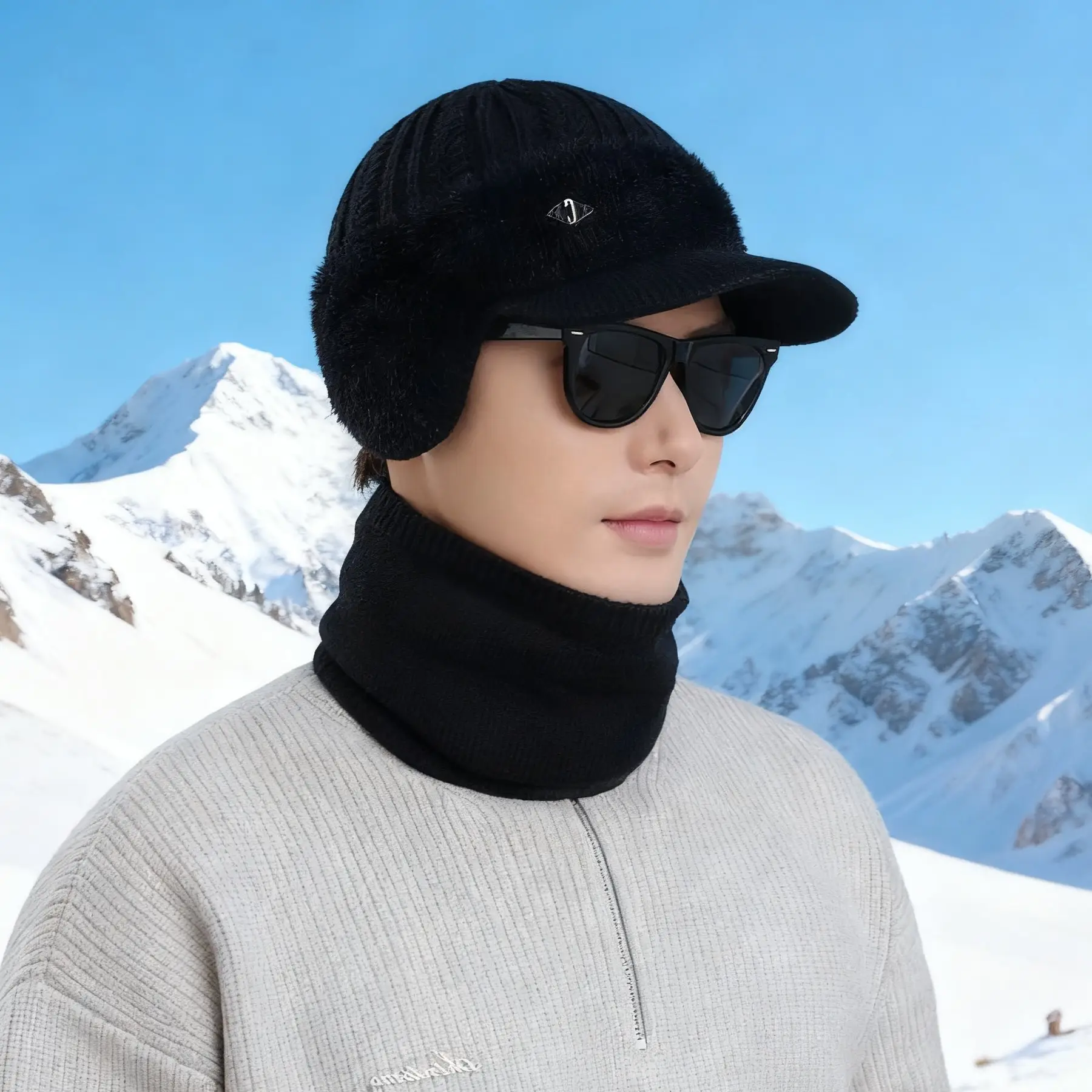 Wool Duckbill Cap with Warm Ear Protection for Winter — feature 11