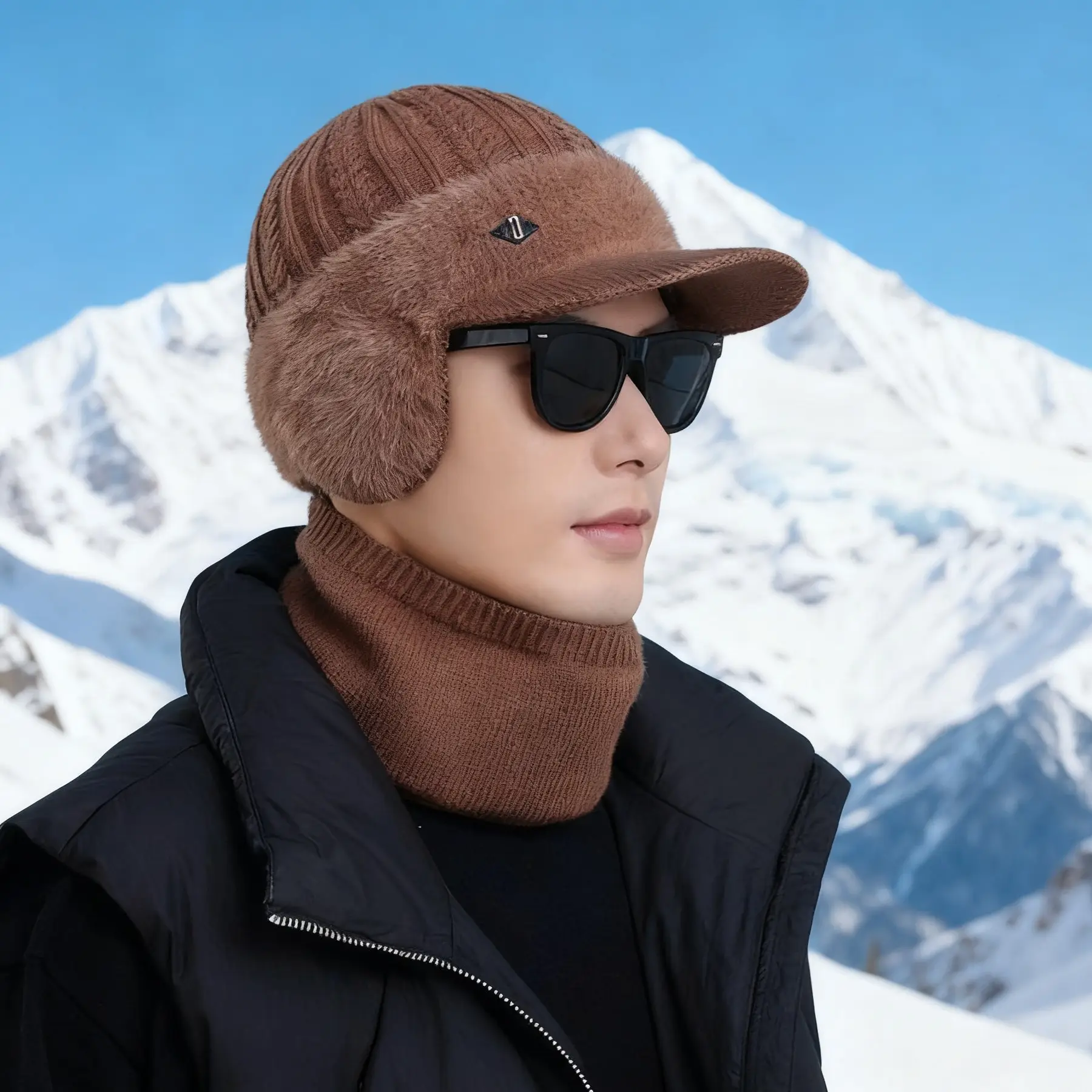 Wool Duckbill Cap with Warm Ear Protection for Winter — feature 12