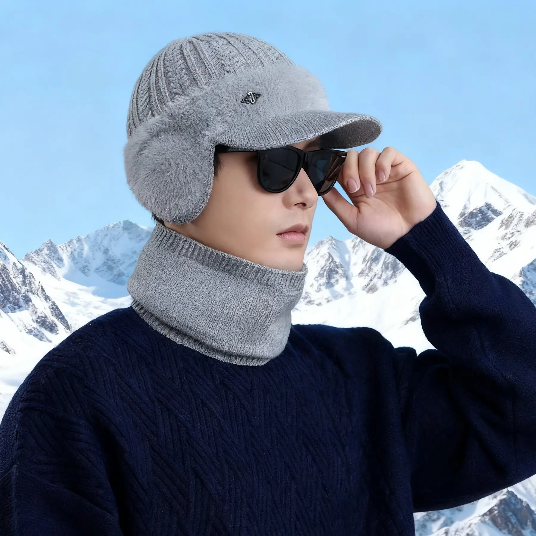 Wool Duckbill Cap with Warm Ear Protection for Winter — feature 13
