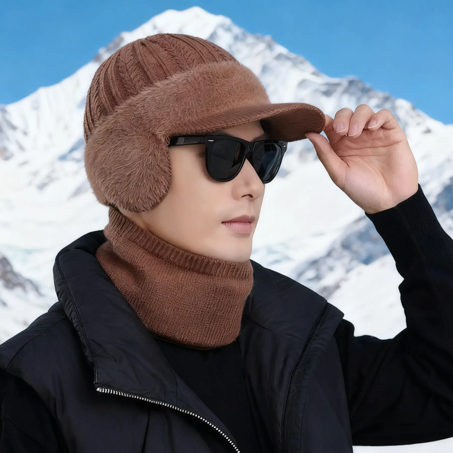 Wool Duckbill Cap with Warm Ear Protection for Winter — feature 16