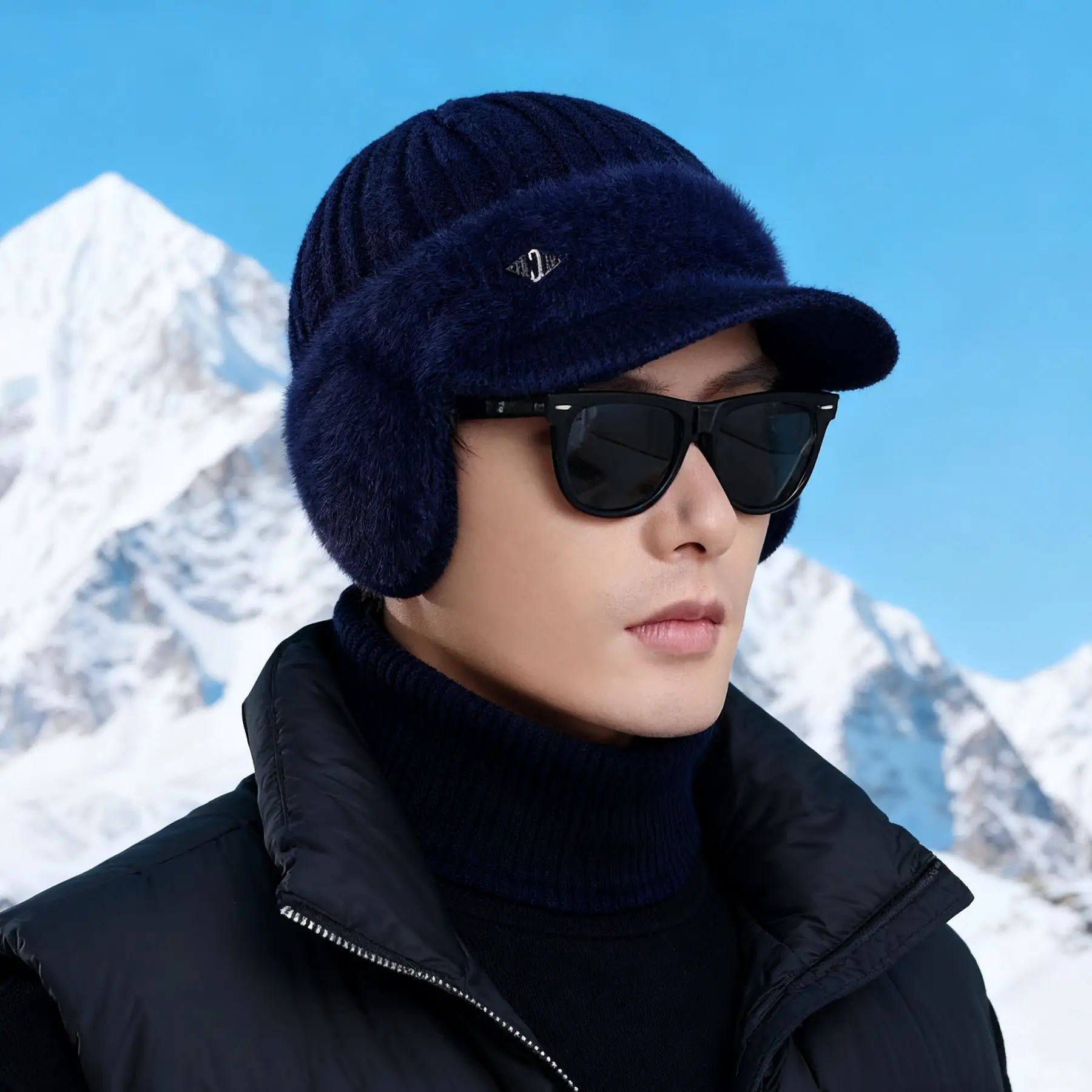 Wool Duckbill Cap with Warm Ear Protection for Winter — feature 3