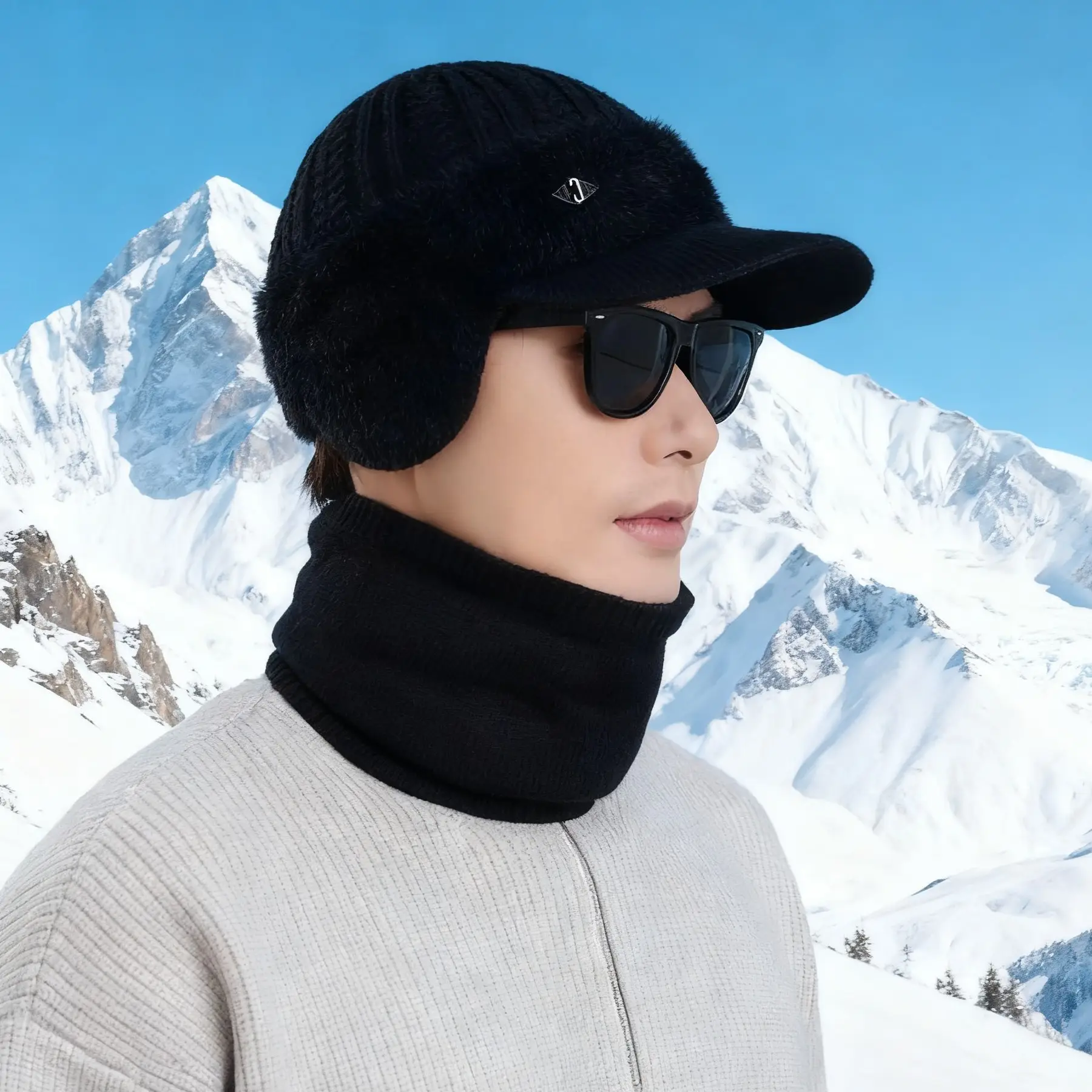 Wool Duckbill Cap with Warm Ear Protection for Winter — feature 5
