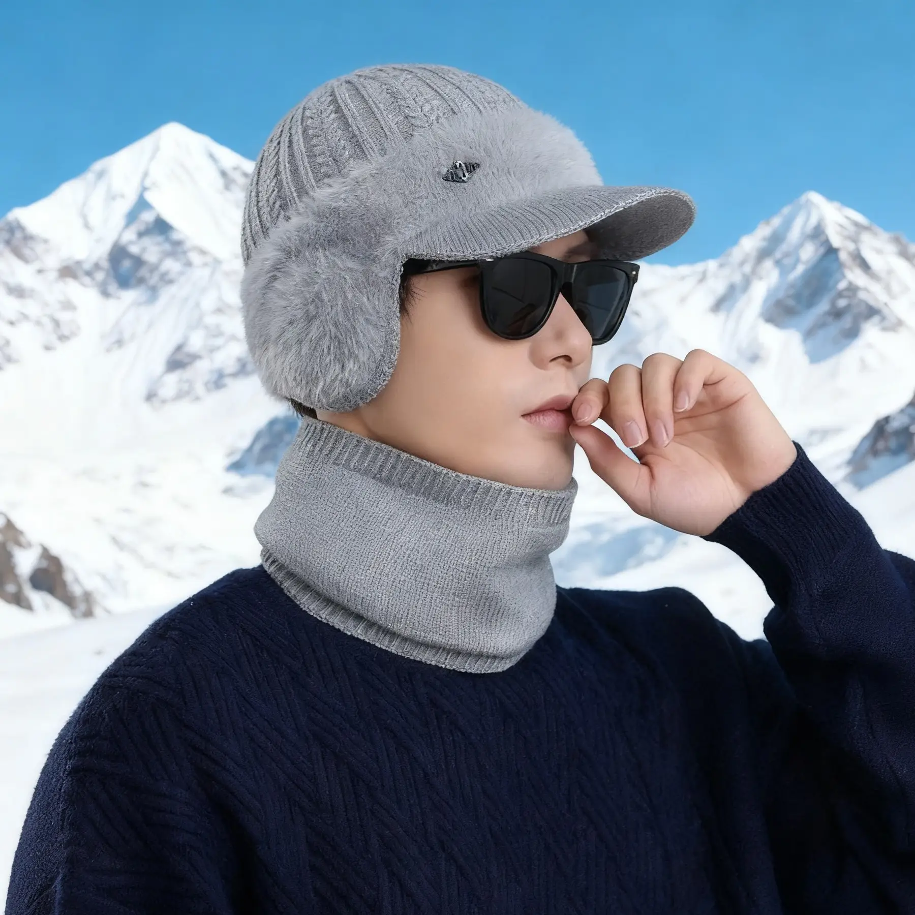 Wool Duckbill Cap with Warm Ear Protection for Winter — feature 6