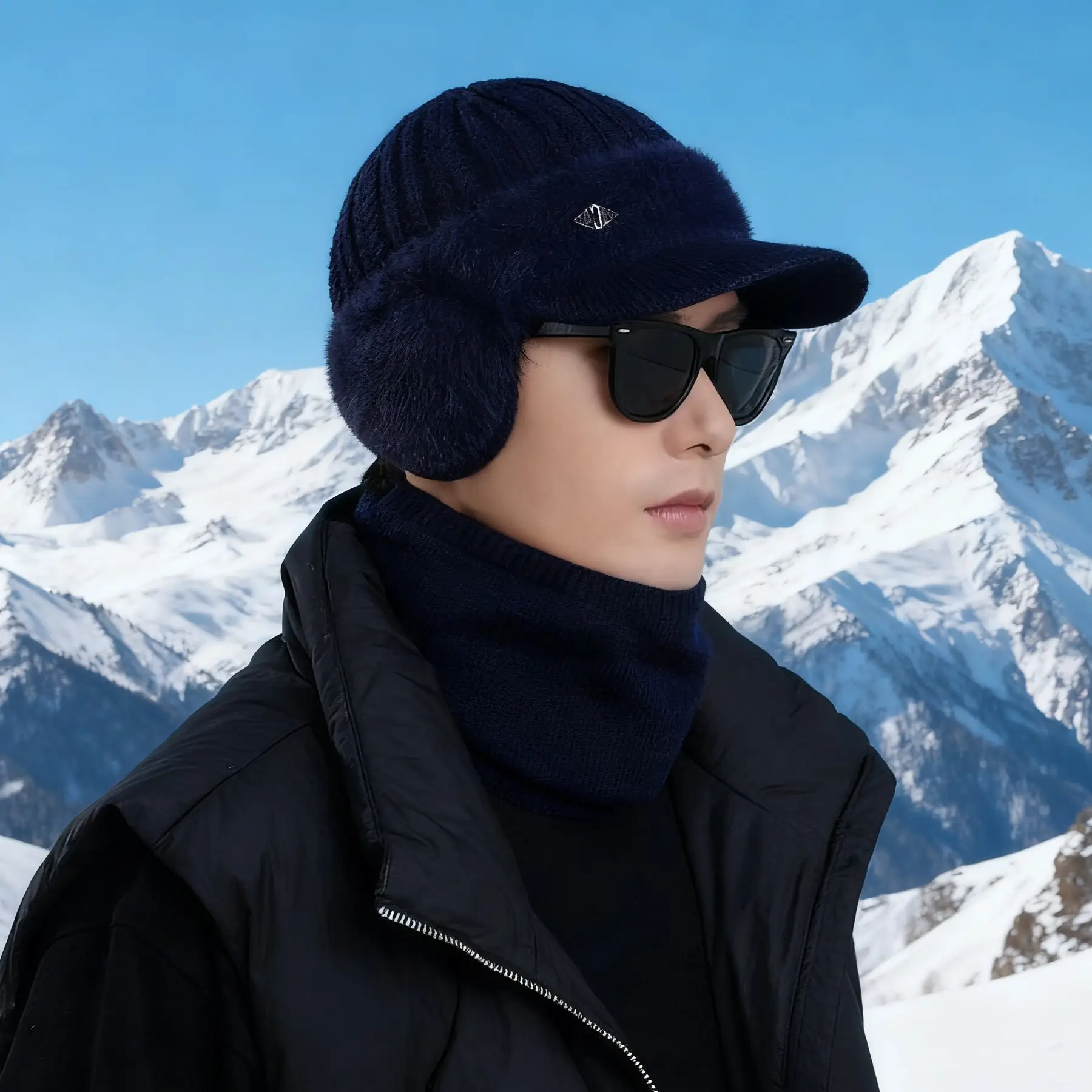 Wool Duckbill Cap with Warm Ear Protection for Winter — feature 7