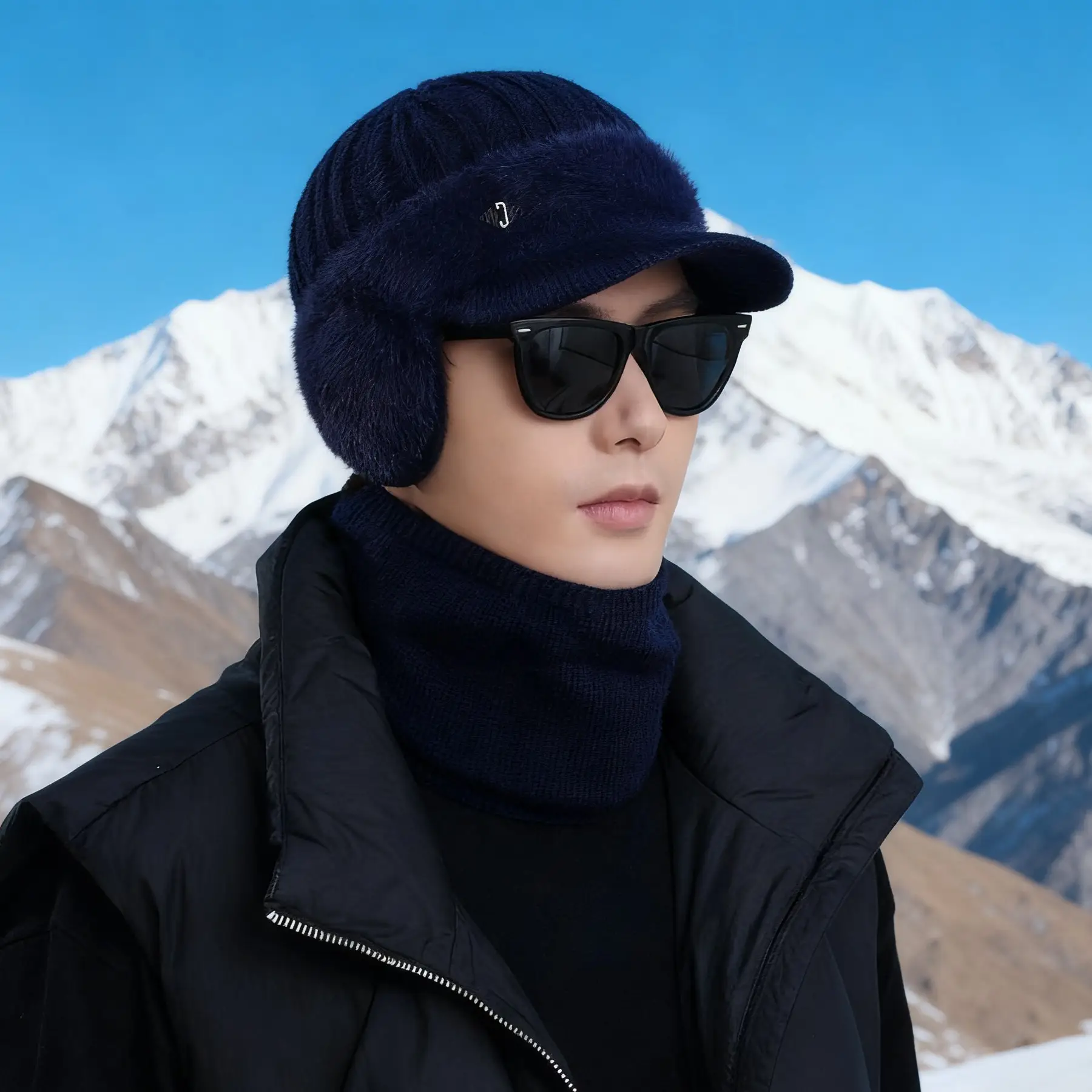 Wool Duckbill Cap with Warm Ear Protection for Winter — feature 9