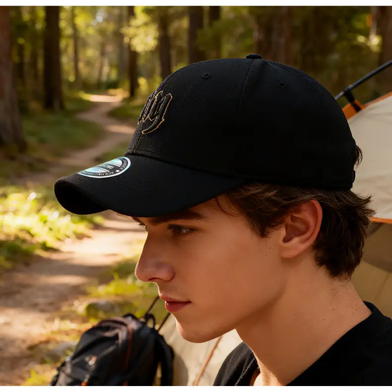 Men's 3D Letter Cap Black Outdoor Sun Hat — feature 13