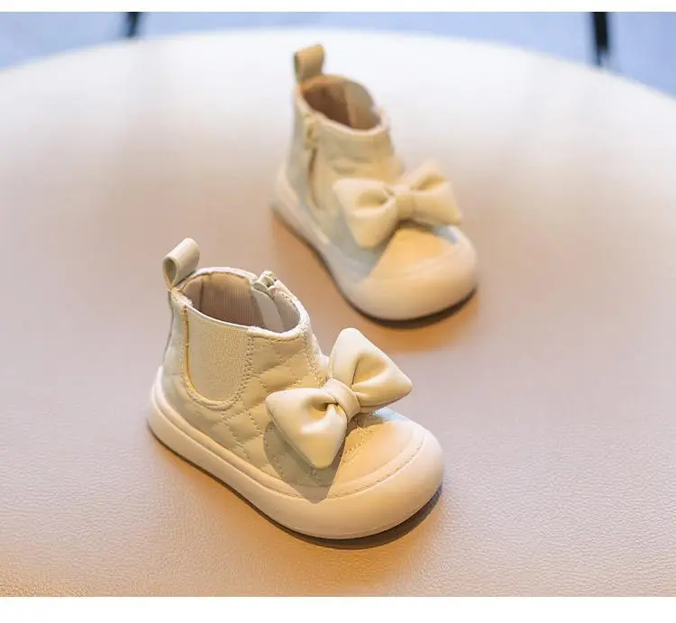 Baby Girl Boots Sweet Bow Soft Sole Autumn Winter — feature 2