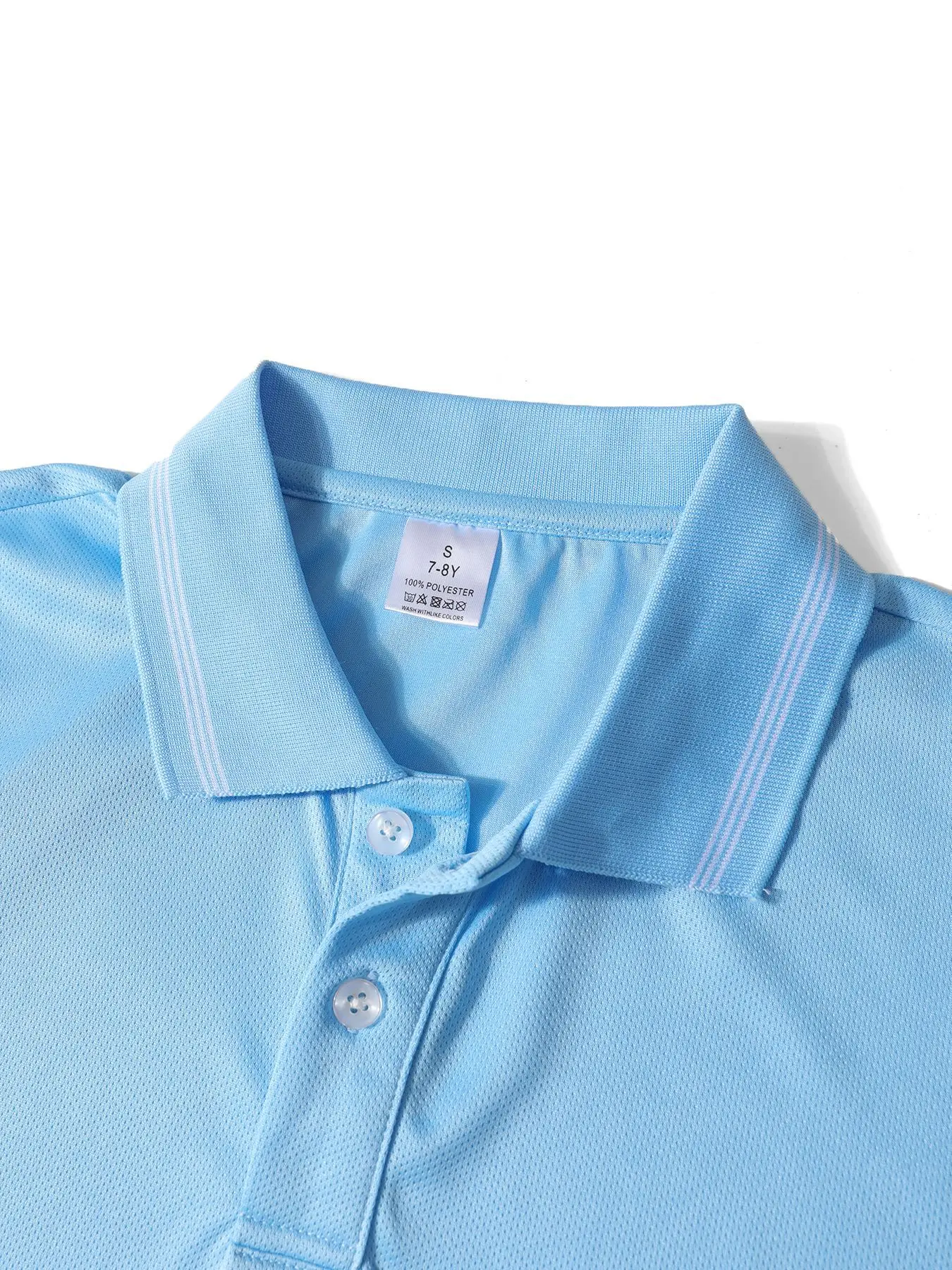 White Boys Polo Shirt Short Sleeve Primary School Uniform — feature 9