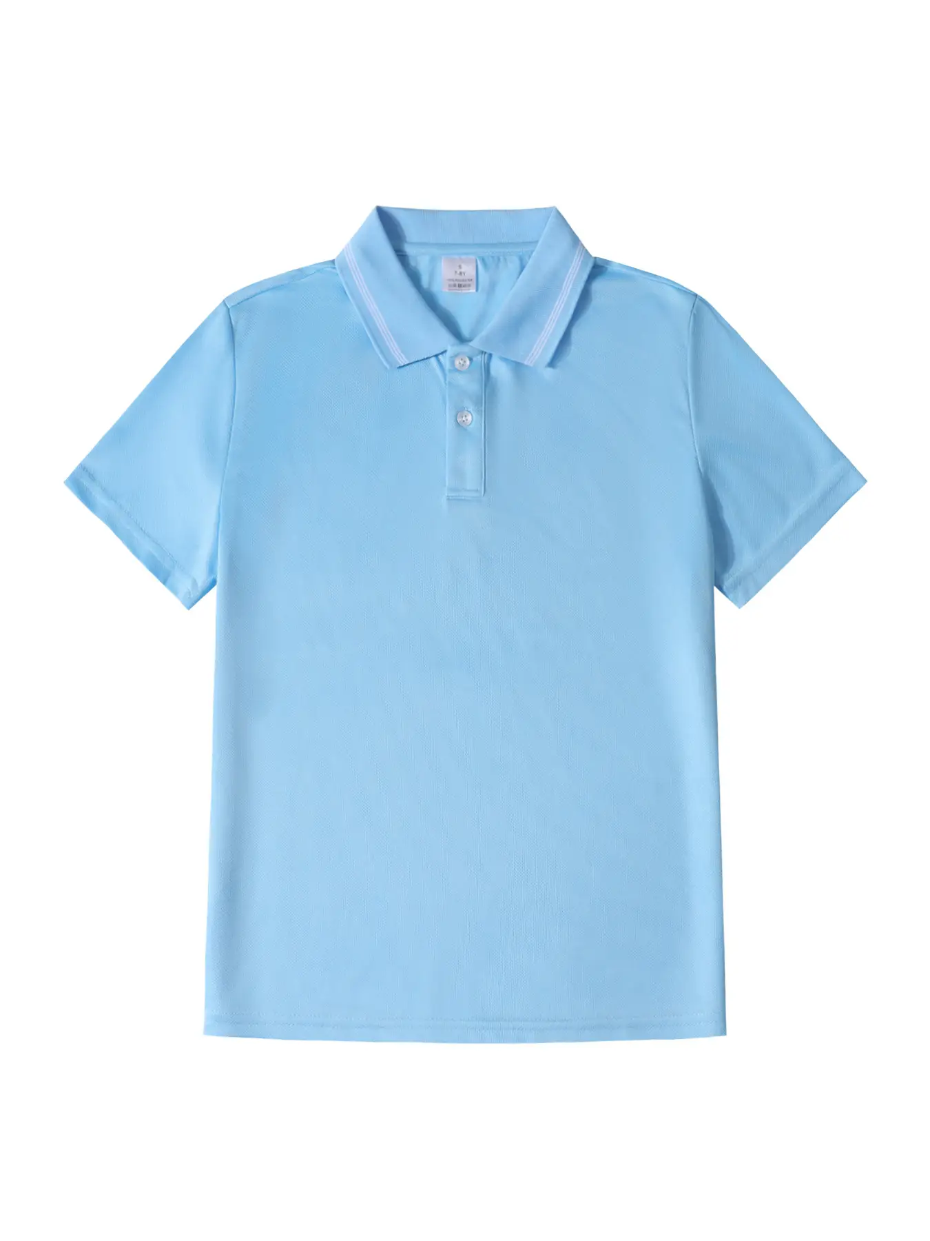 White Boys Polo Shirt Short Sleeve Primary School Uniform - Image 2