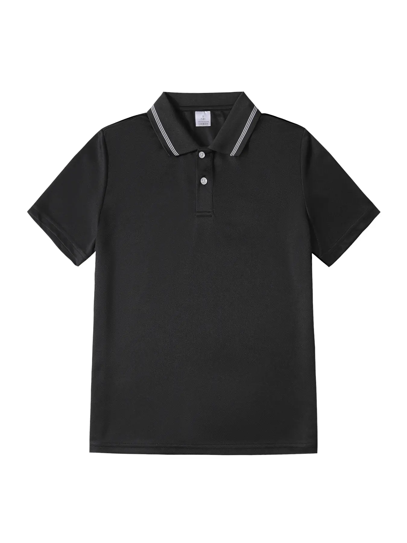 White Boys Polo Shirt Short Sleeve Primary School Uniform - Image 4
