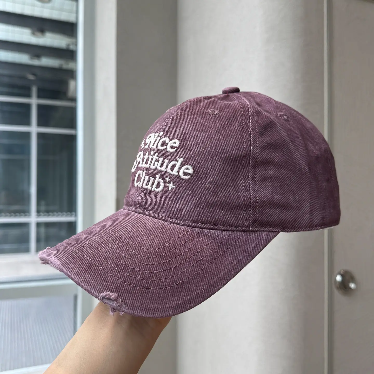 Nice Attire Club Women's Pink & Maroon Baseball Cap — feature 18