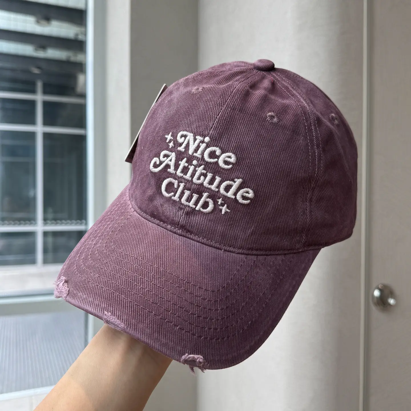 Nice Attire Club Women's Pink & Maroon Baseball Cap — feature 19