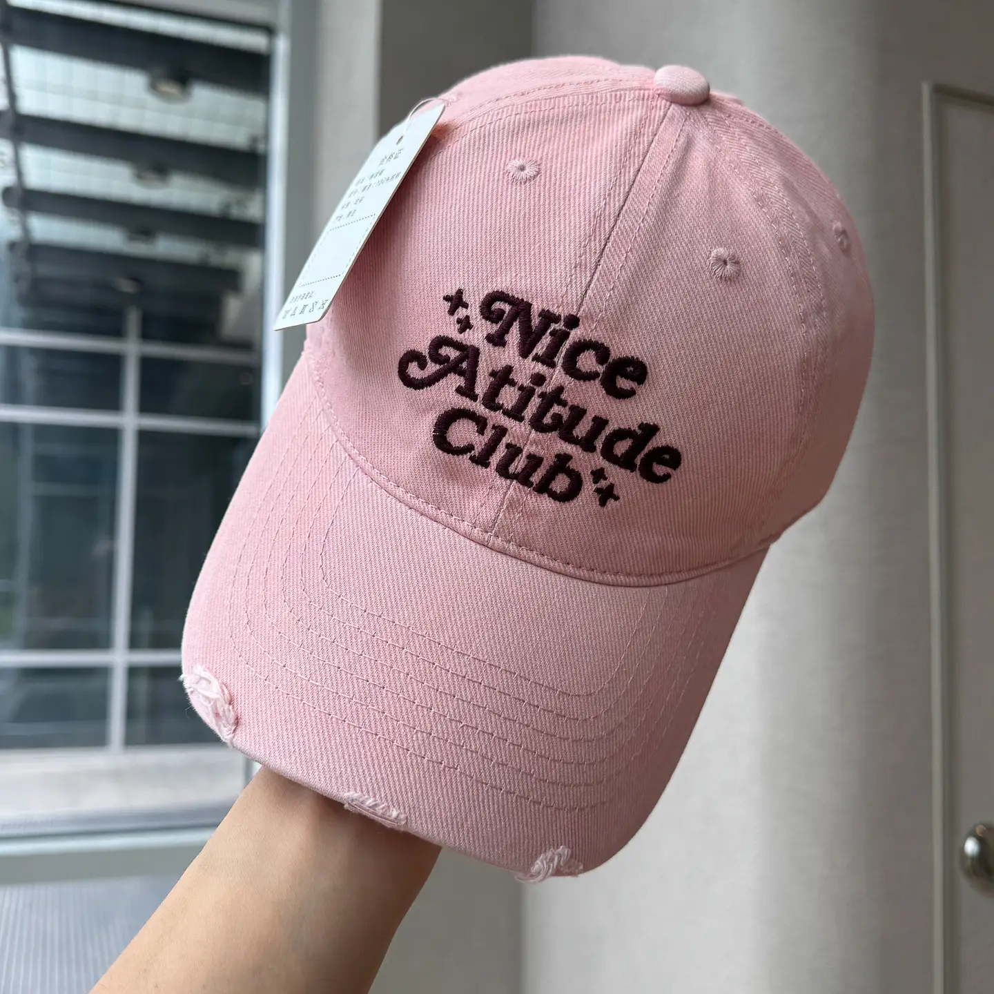 Nice Attire Club Women's Pink & Maroon Baseball Cap — feature 8
