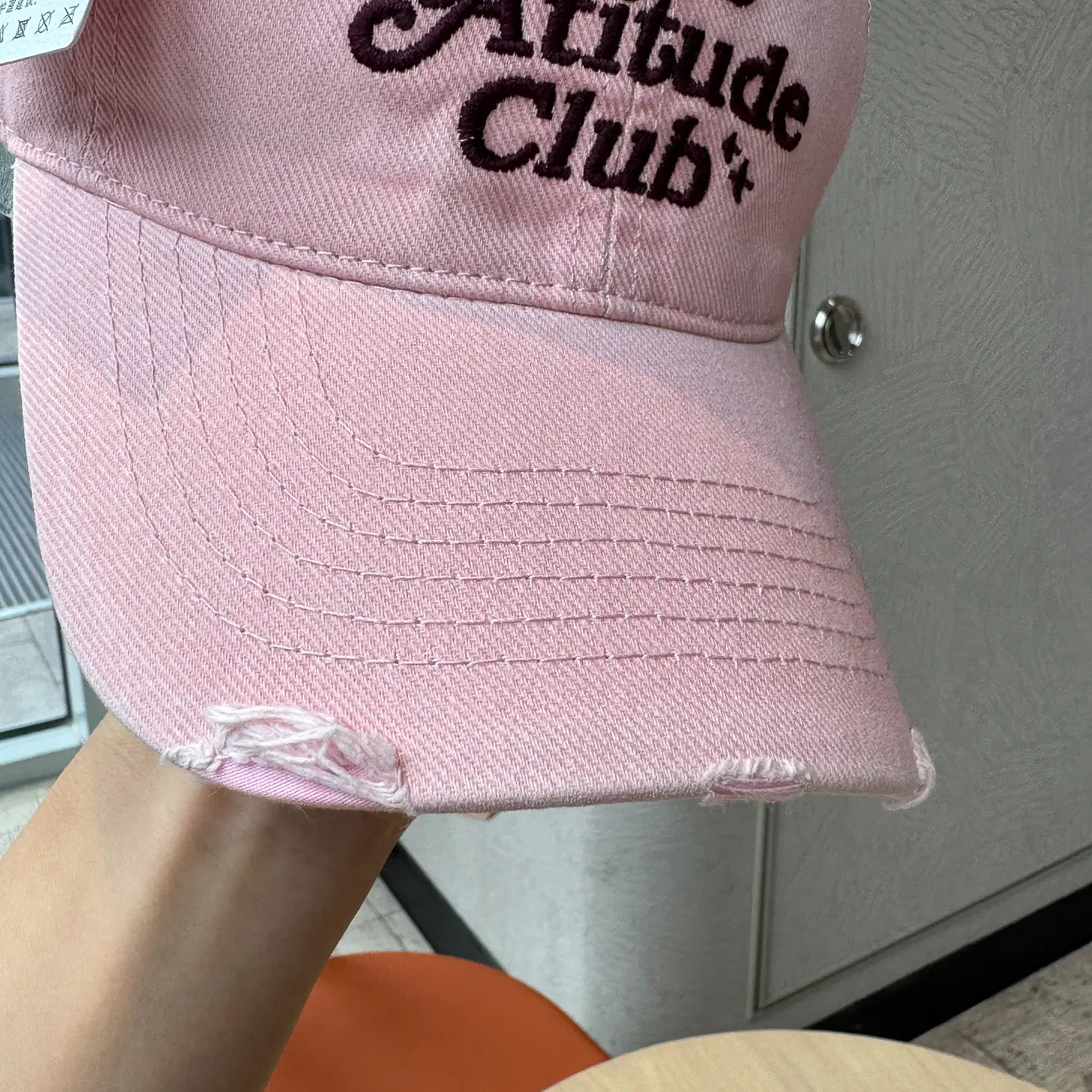 Nice Attire Club Women's Pink & Maroon Baseball Cap — feature 9