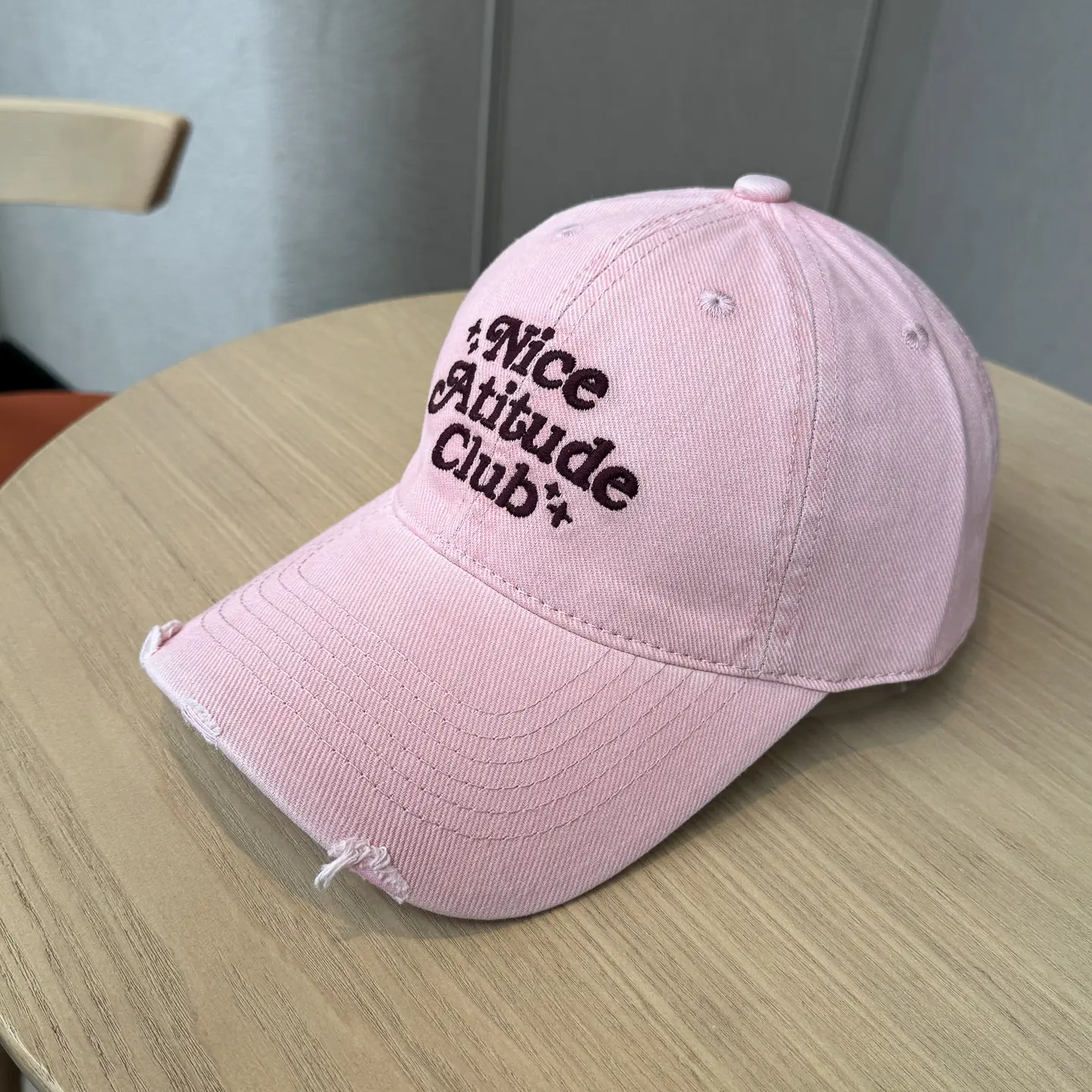 Nice Attire Club Women's Pink & Maroon Baseball Cap