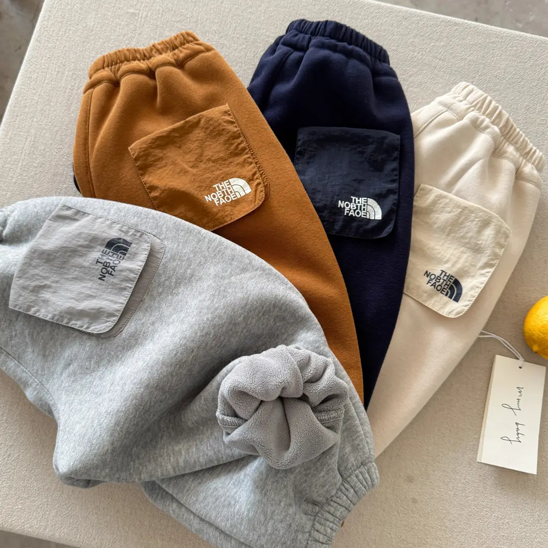 Linlinma Children's Fleece-Lined Pants 2025 Winter Boys' Trendy Casual Sweatpants Toddler Jogger Pants Wholesale