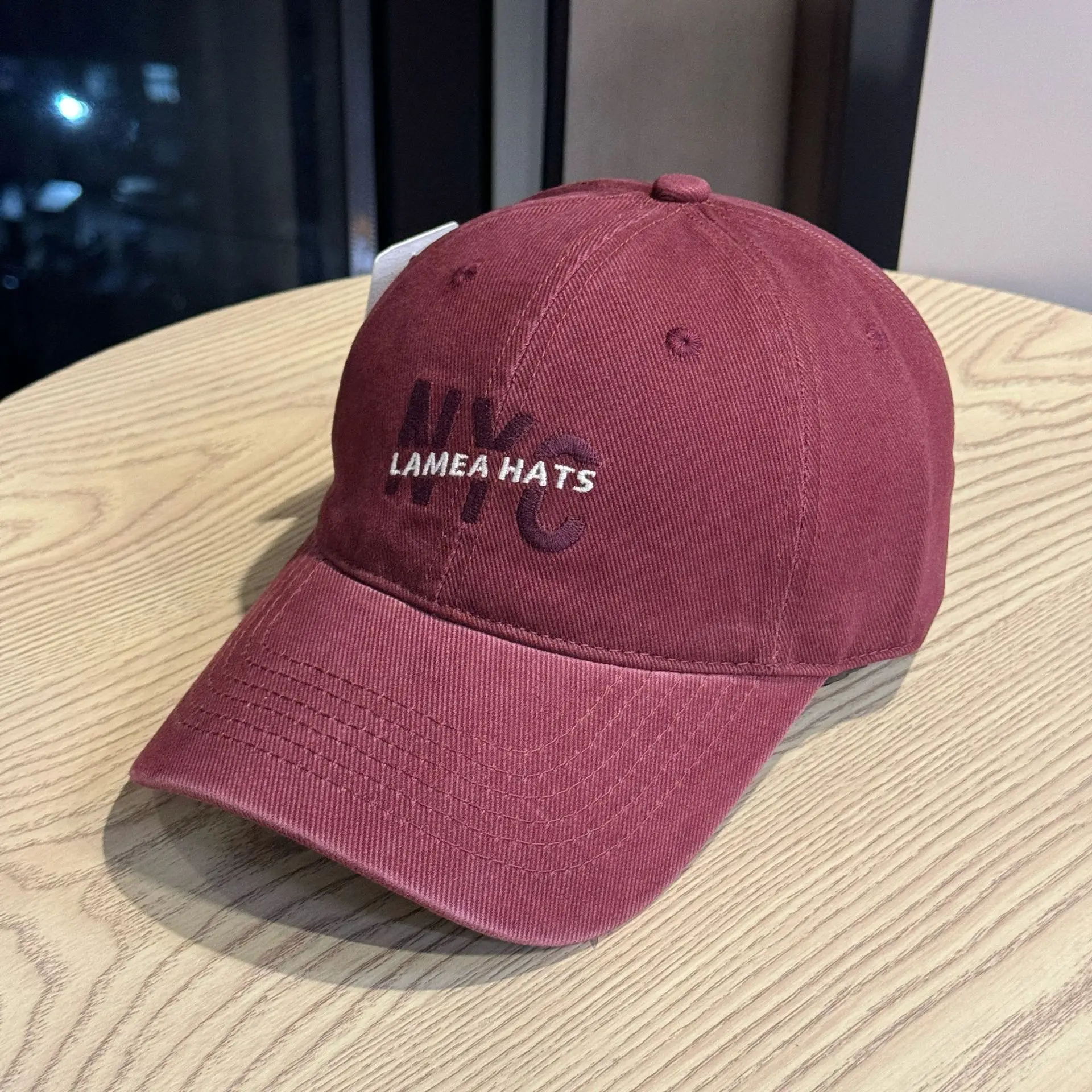 Nyc Large Letter Embroidered Baseball Cap for Men White & Beige — feature 14