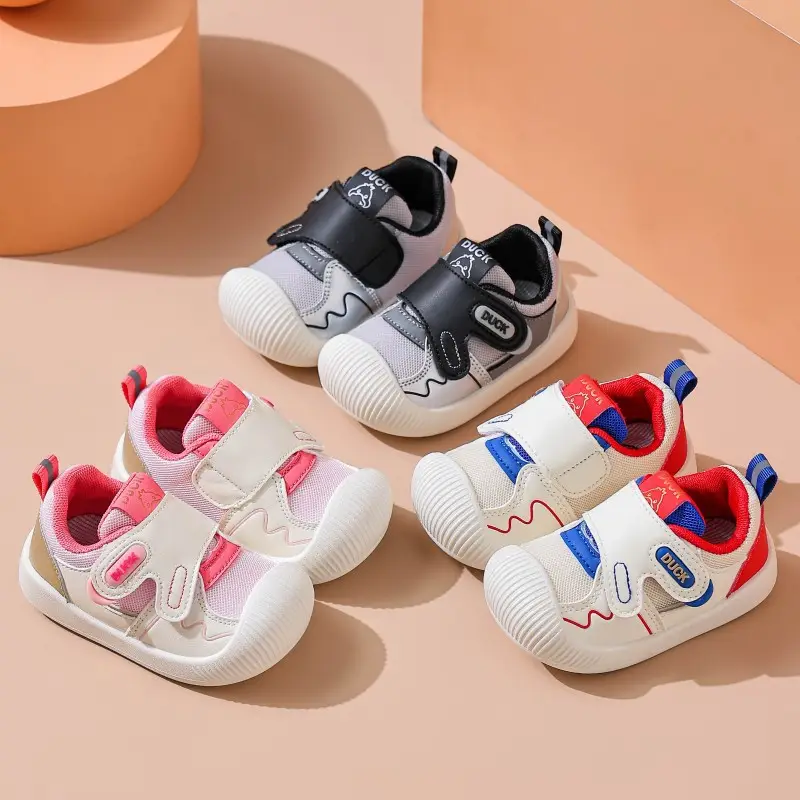 Duck Baby Shoes White Black Anti-Collision Stable Sole — feature 1