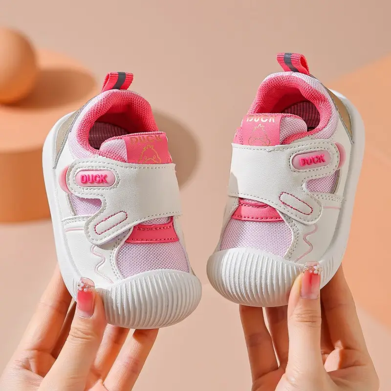 Duck Baby Shoes White Black Anti-Collision Stable Sole