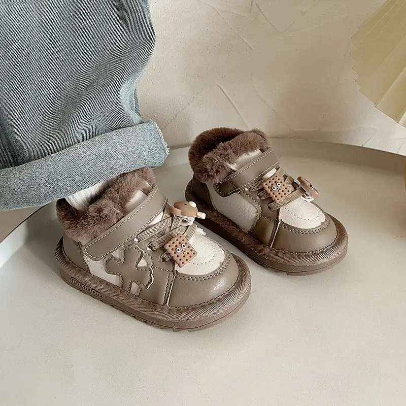 Fleece Lined Baby Snow Boots for Boys Girls 1-2Yr