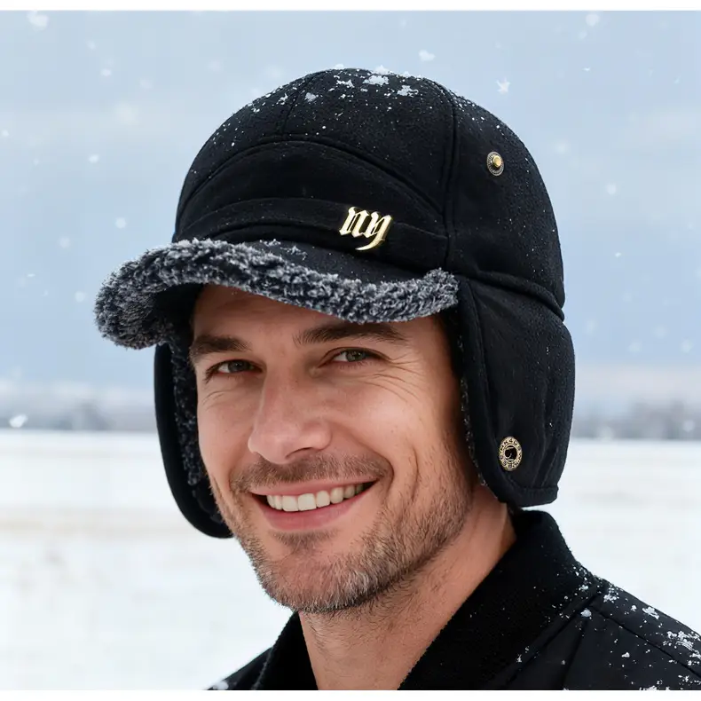 Men Woolen Winter Cap with Ear Flap & Fleece Lining — feature 17