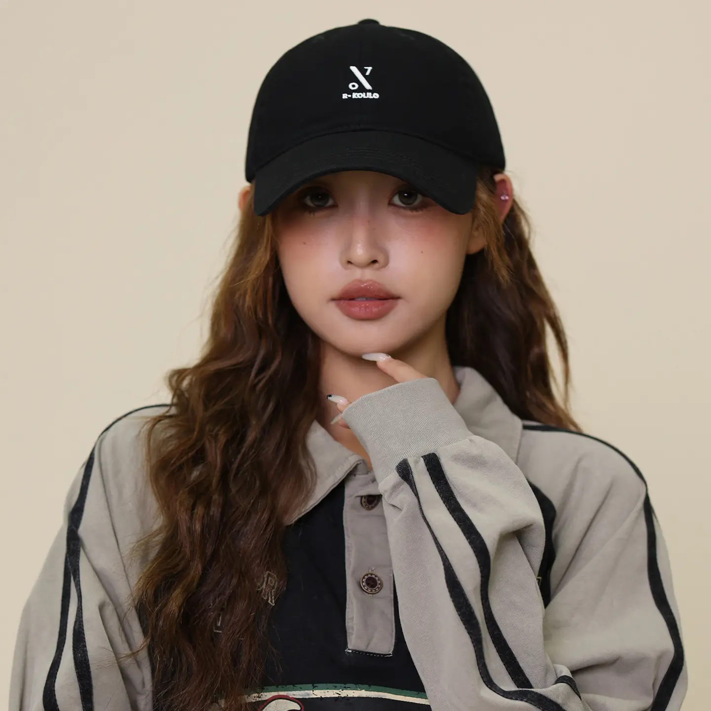 Women Cotton Embroidered Sun Hat Beige Large - Image 8