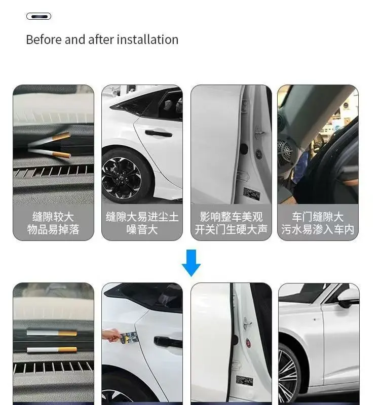 Chery Tiggo 8 Plus Tiggo 7 Arrizo 5 Omuanda Door Abc Pillar Central Control Seal Strip Car Sound Insulation Strip — feature 9