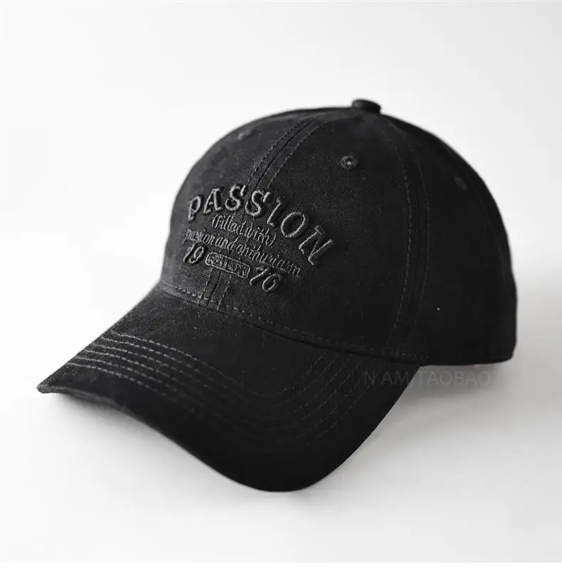 Men Women Embroidered Baseball Cap Black — feature 3