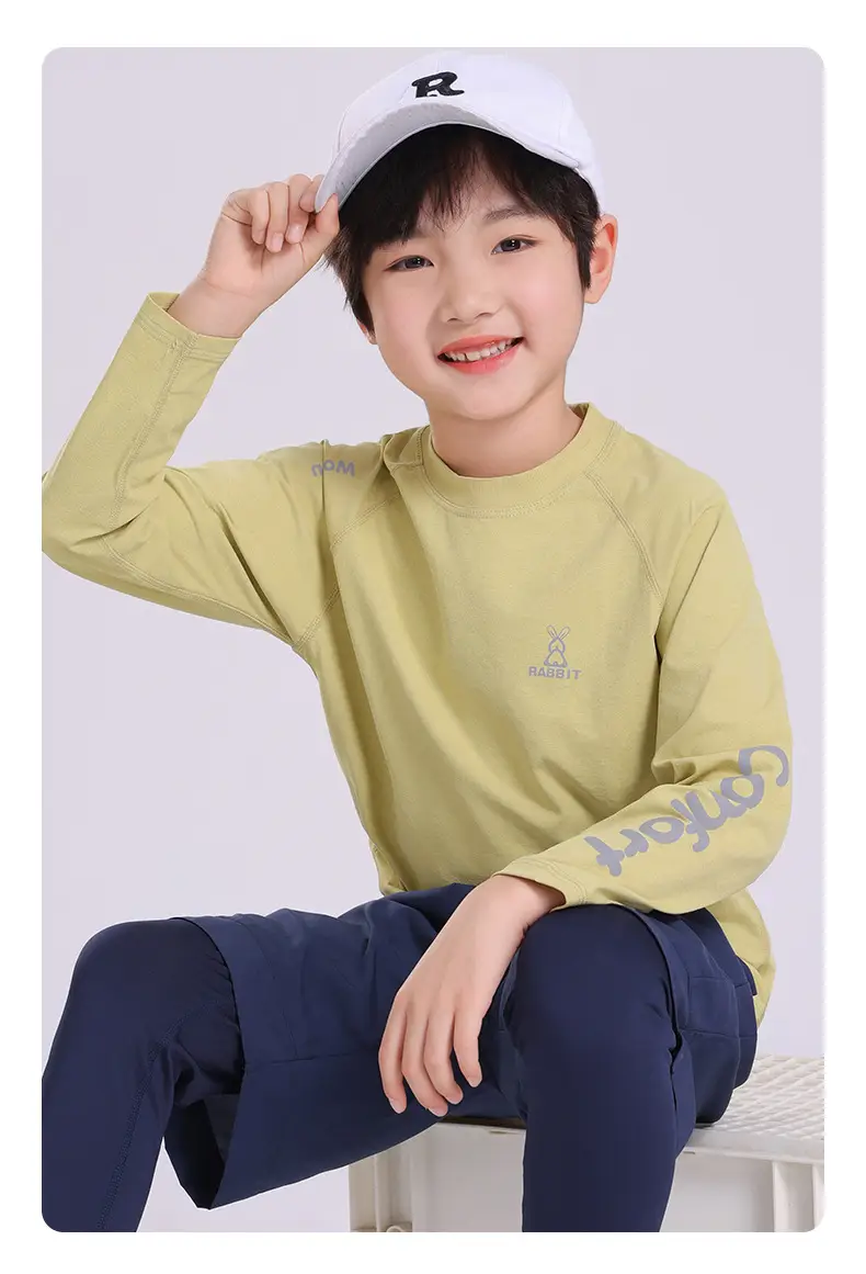 Blue Kids Sweatshirt with "Comfort" Print — feature 19