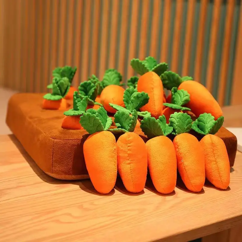 Cross-Border Spot Radish Plush Toy Pet Chewing Doll Fruit and Vegetable Field Children Early Education Cute Pillow