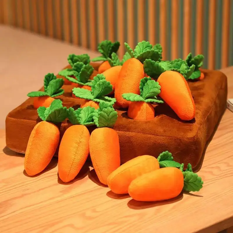 Cross-Border Spot Radish Plush Toy Pet Chewing Doll Fruit and Vegetable Field Children Early Education Cute Pillow