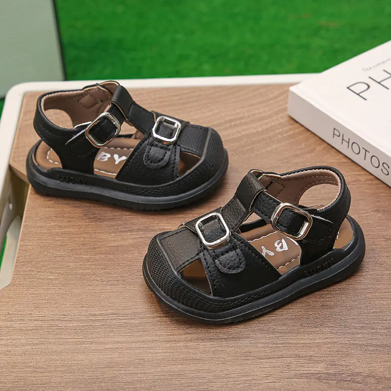 Baby Boy Brown Sandals with Buckle Strap — feature 24