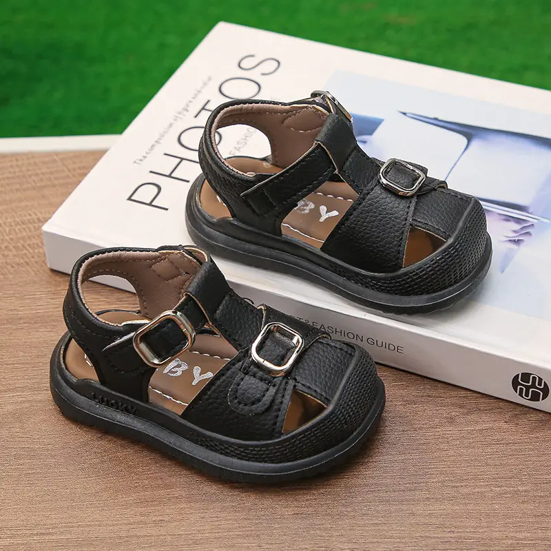 Baby Boy Brown Sandals with Buckle Strap — feature 27