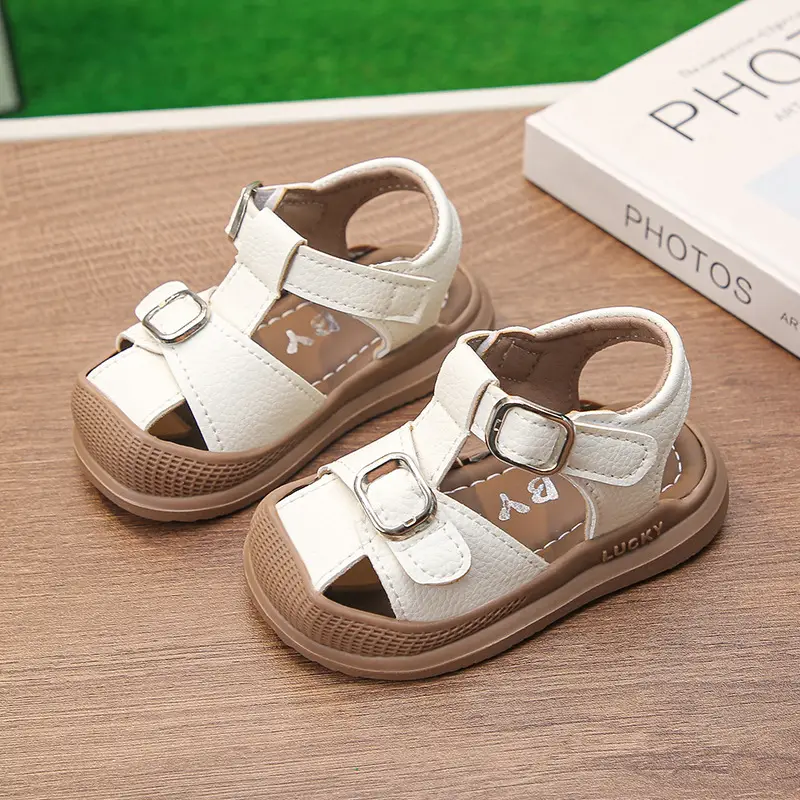 Baby Boy Brown Sandals with Buckle Strap — feature 28