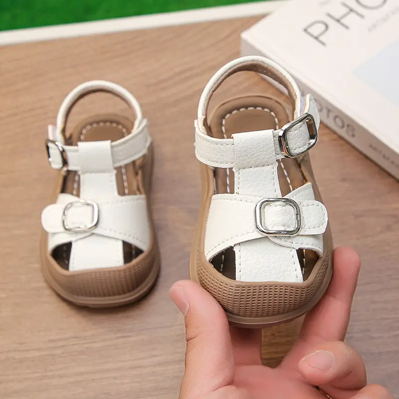 Baby Boy Brown Sandals with Buckle Strap — feature 30