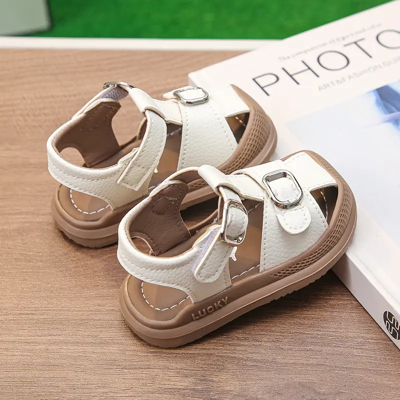 Baby Boy Brown Sandals with Buckle Strap — feature 31