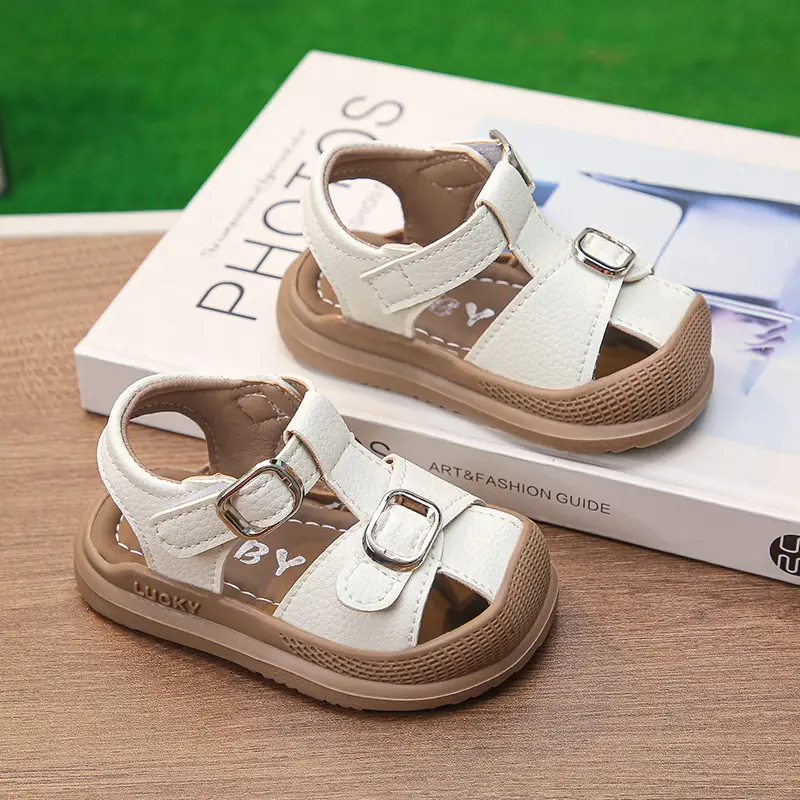 Baby Boy Brown Sandals with Buckle Strap — feature 32