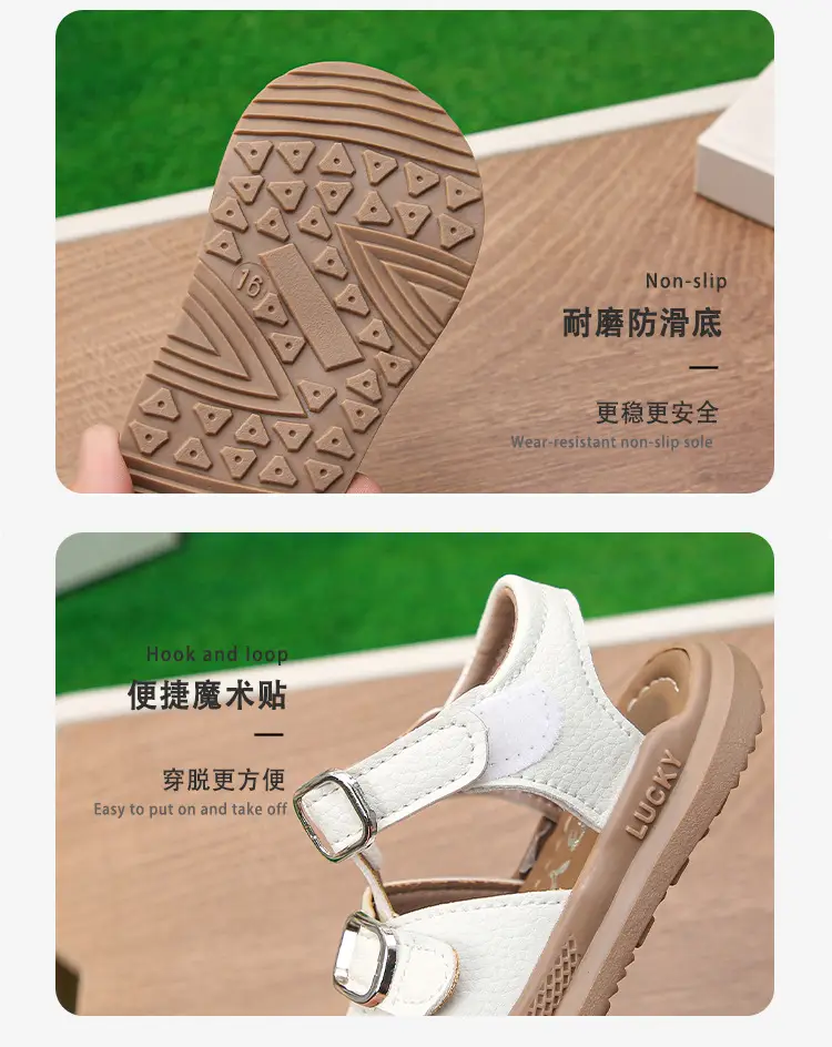 Baby Boy Brown Sandals with Buckle Strap — feature 7