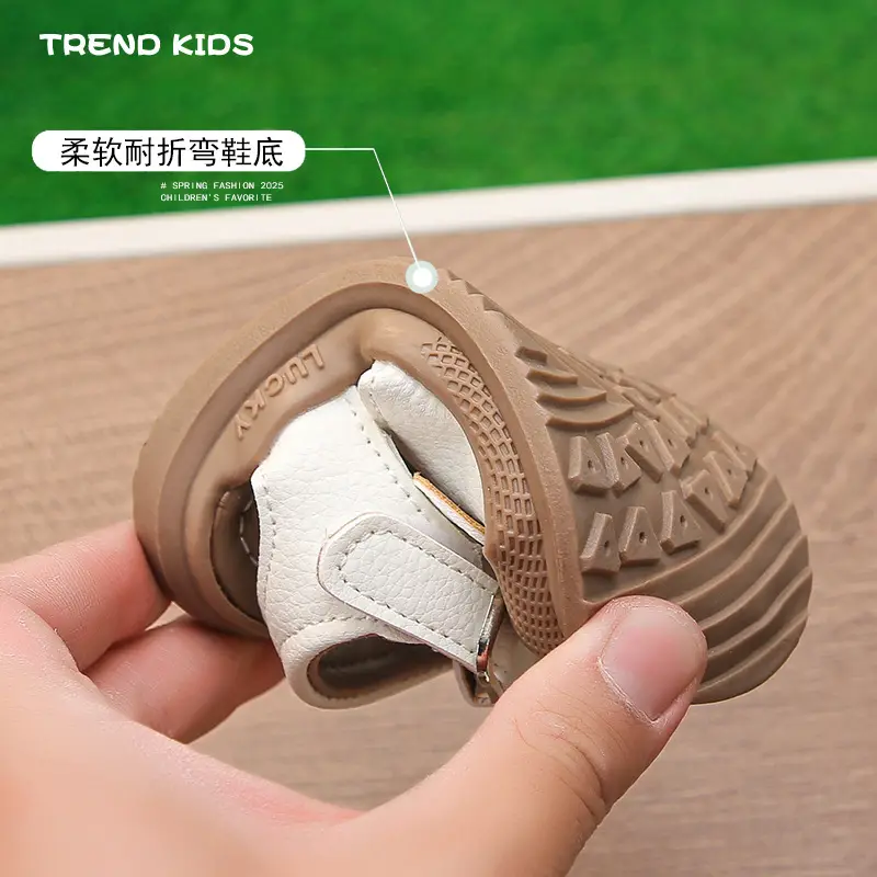 Baby Boy Brown Sandals with Buckle Strap — feature 9