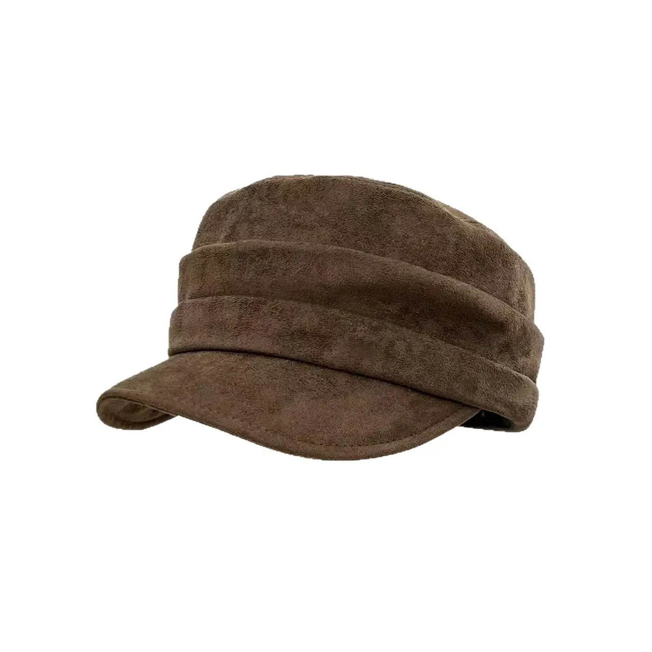Women's Blue Pleated Duckbill Beret with Face-Slimming Cap - Image 7
