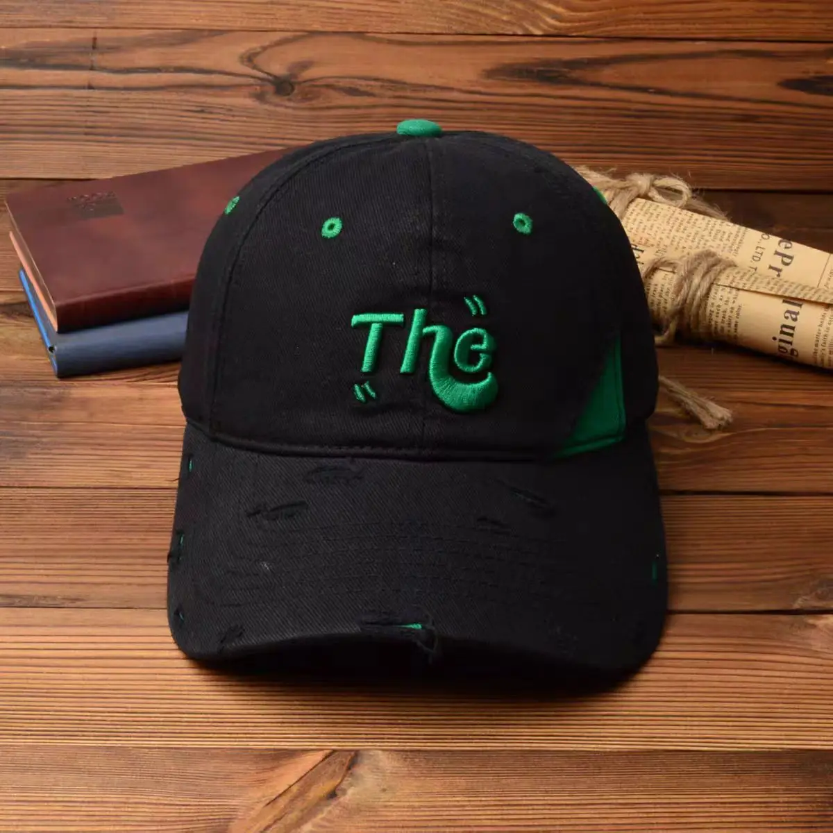 American Style Curved Brim Embroidered Letter Cap - Image 2