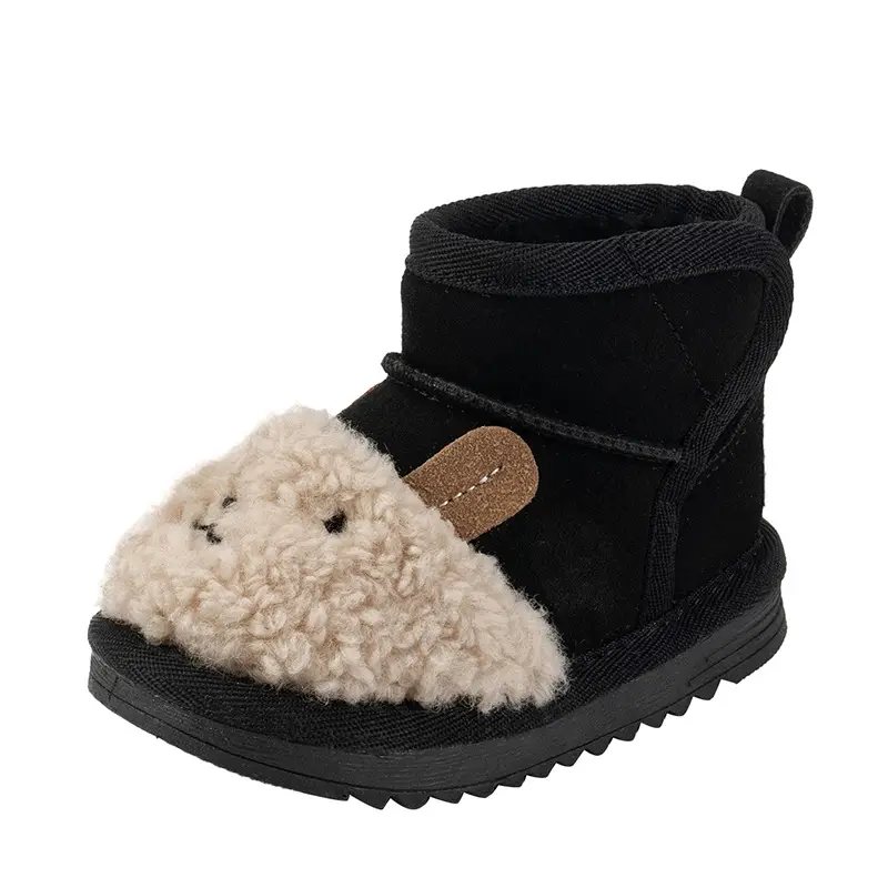 Toddler Velvet Snow Boots Cartoon Bear Autumn Winter