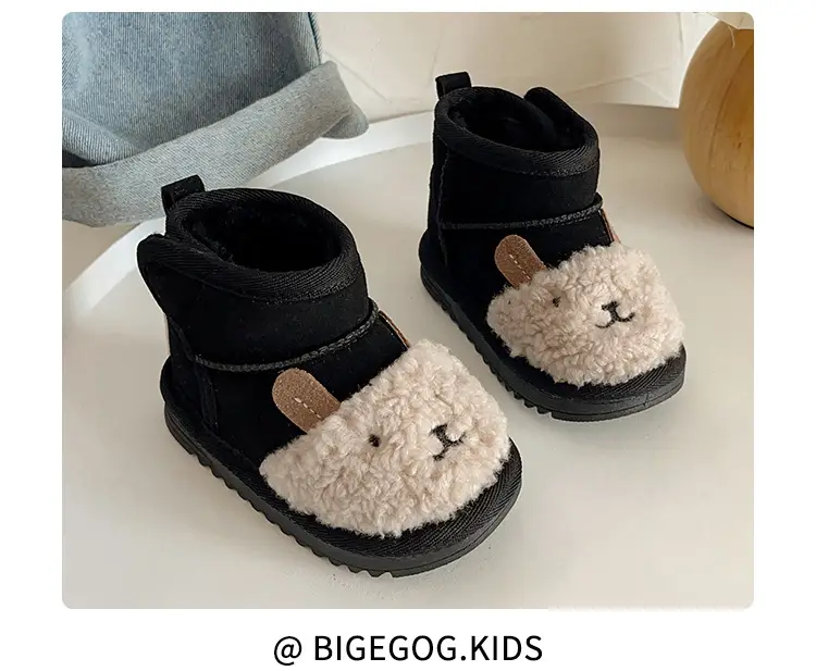 Toddler Velvet Snow Boots Cartoon Bear Autumn Winter — feature 23