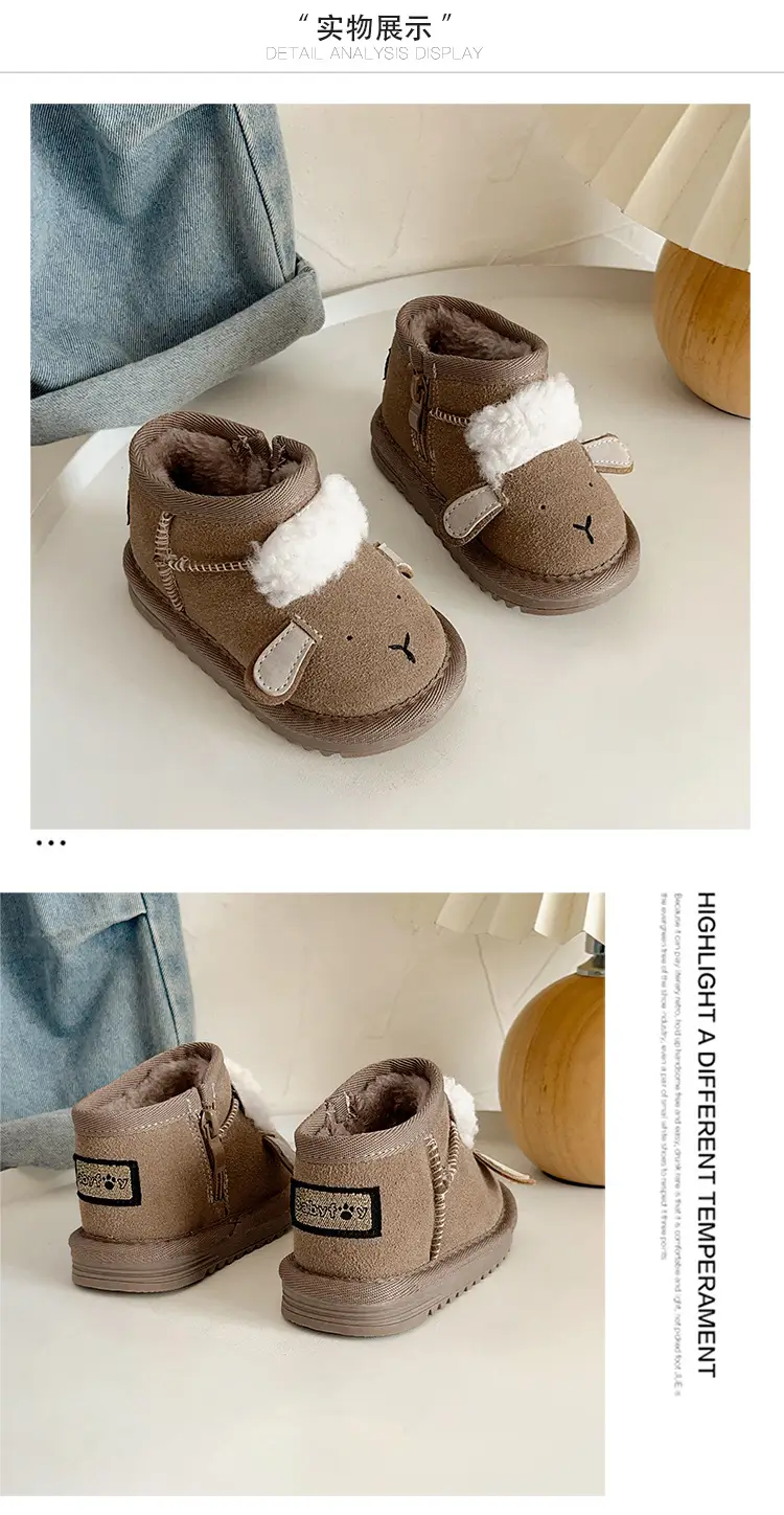 Autumn Winter Baby Snow Boots for 1-3Yrs Soft Cotton Warm — feature 8